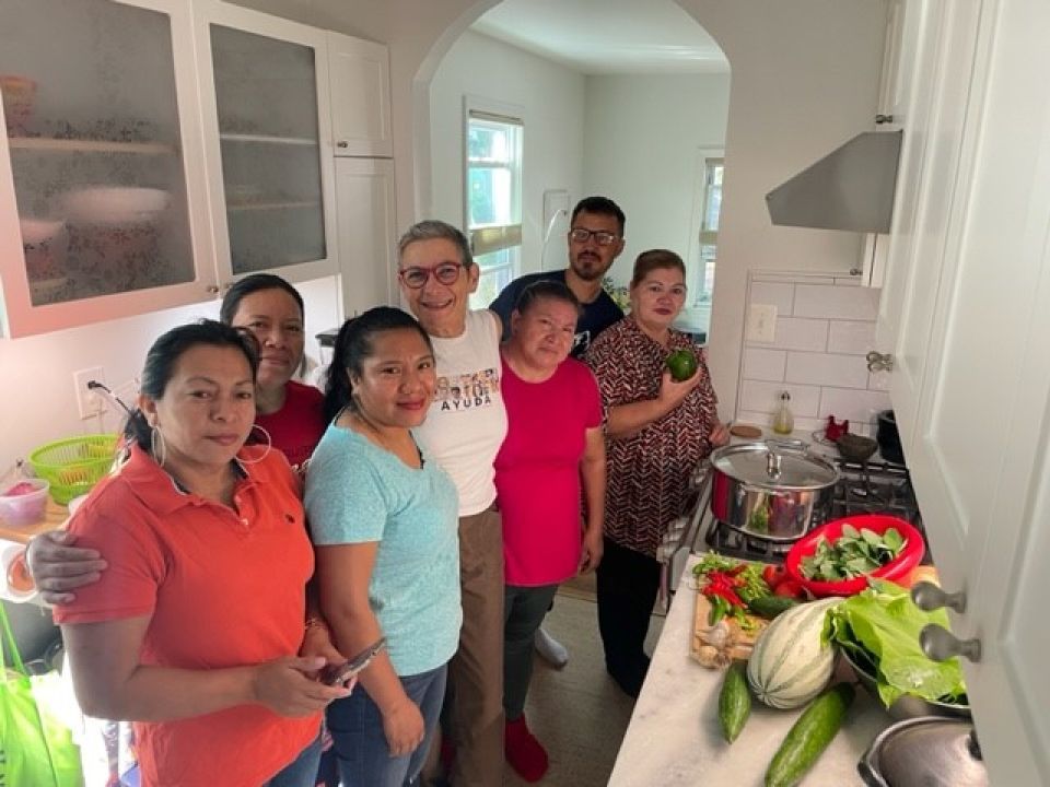 People cooking in a kitchen